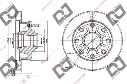 Тормозной диск DJ PARTS BD1225